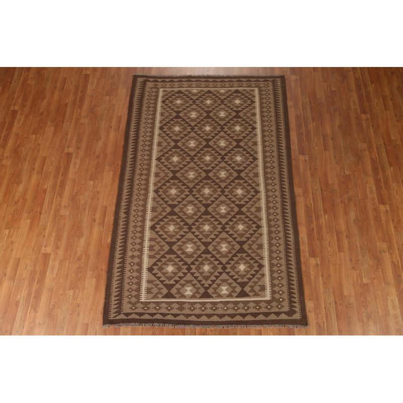 Tapis tribal brun Kilim 5 x 8