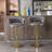 Bar Stools,with Chrome Footrest and Base Swivel Height Adjustable-1402367554