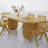 Modern simple solid wood dining table set.-107847776