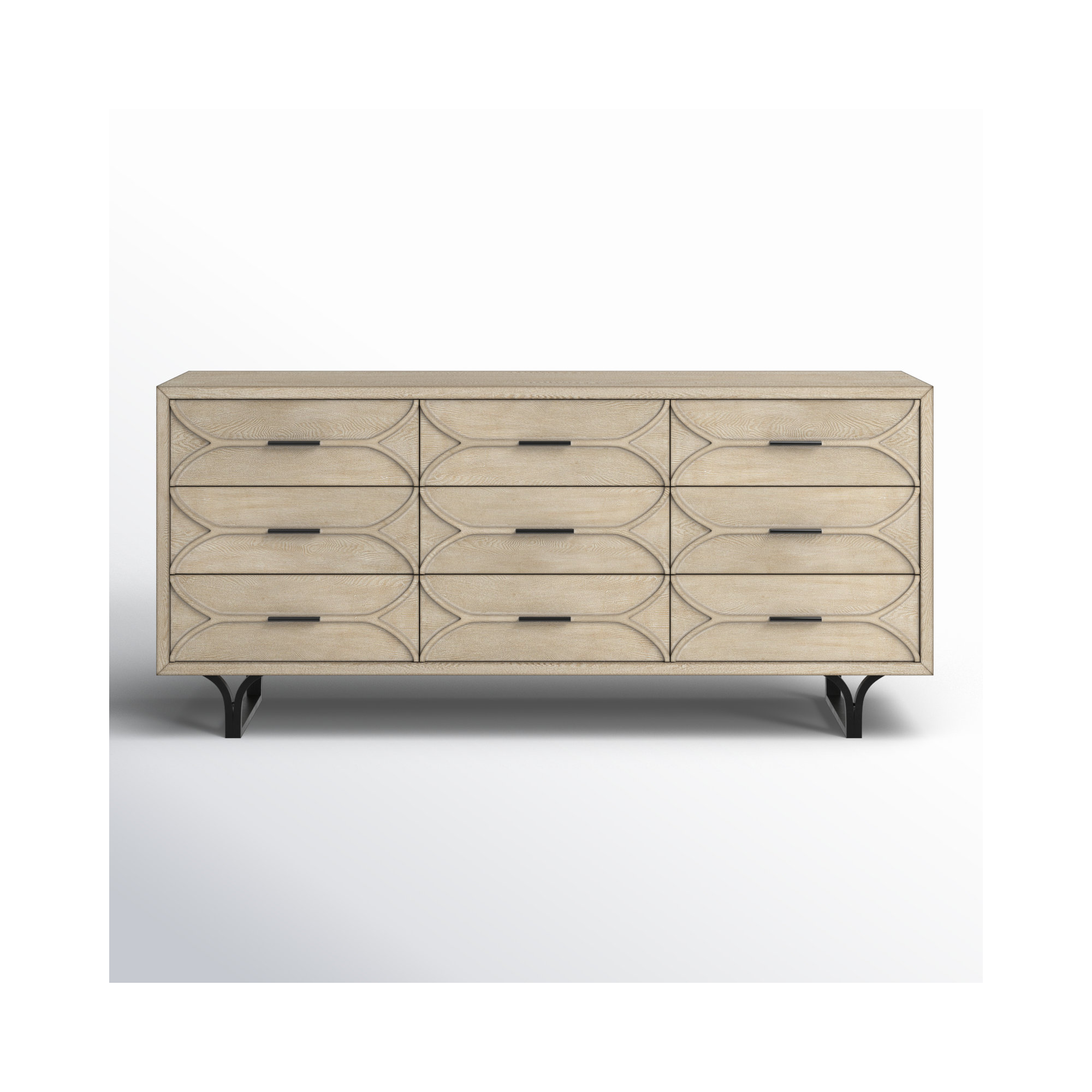 Diane 70.1'' Sideboard, Black/Light Brown