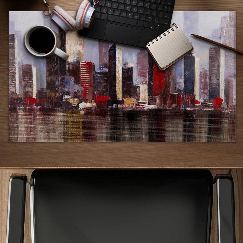 Industrial city style - 14.00"x24.25" Desk mat