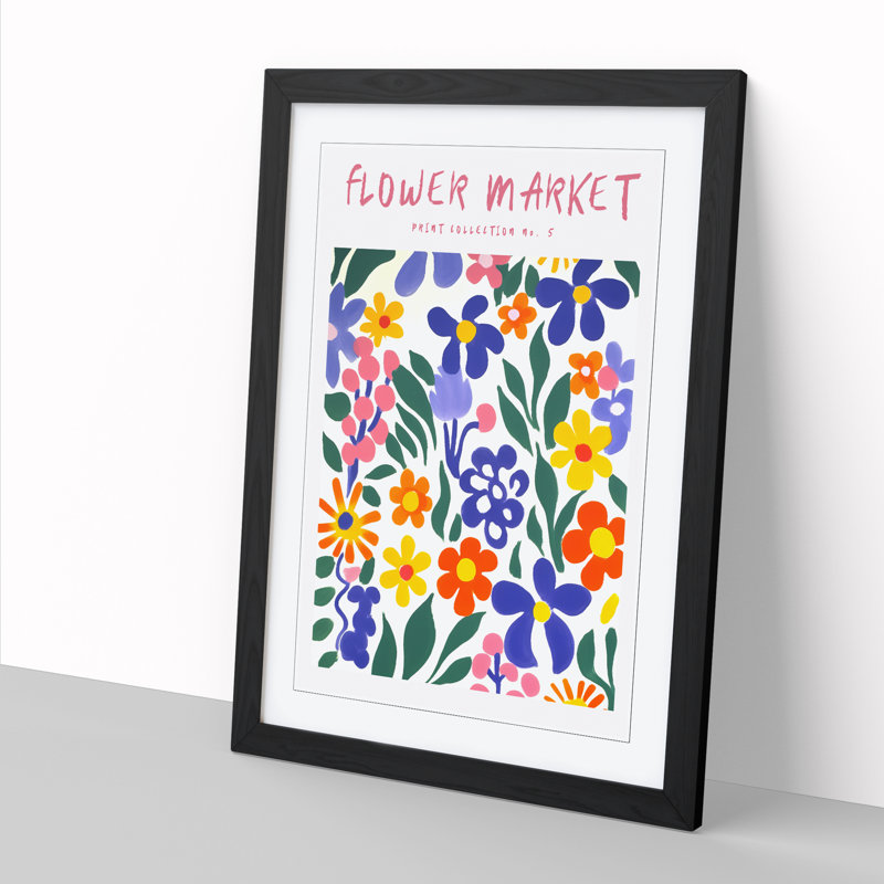 Flower Market Exhibition Collection No.5 - Single Picture Frame Print on Wood, 34cm H x 25cm W x 2cm D