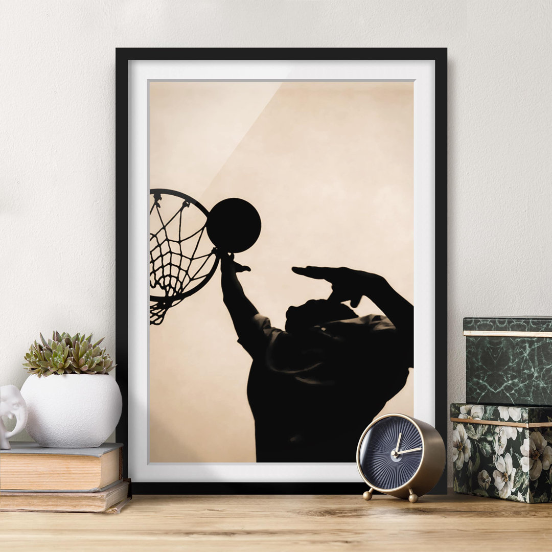 Gerahmtes Poster Basketball