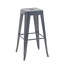 Tabouret à hauteur de comptoir 30 po, ensemble de 2 tabourets de bar en métal sans dossier, non empilable, amovible et facile à assembler, conception peu encombrante pour îlot de cuisine / bar / café / salle à manger (gris)-623485632-623485636-623485639