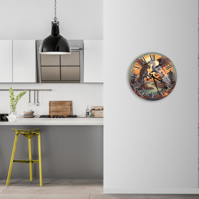 Horloge murale en verre trempé Dragon Griffin