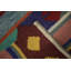 Mélange artistique de couleurs dans un superbe tapis kilim 10 x 13