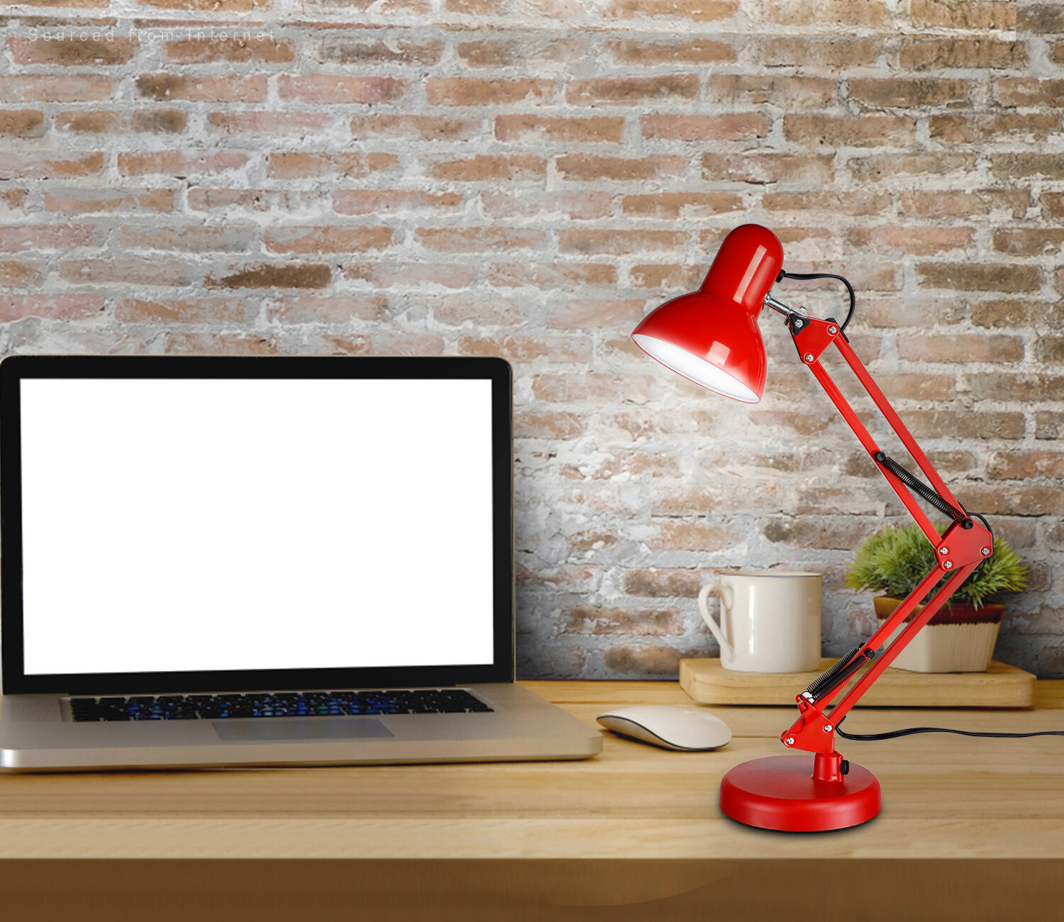 OttLite Entice LED Desk Lamp with Wireless Charging Adjustable Arm