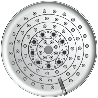 6 Spray Settings High Pressure Shower Head 5" Rain Fixed Showerhead  Chrome Adjustable Shower Head With Anticlogging Nozzles, Low Flow Easily Installation