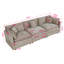 Canapé en chenille moderne-740061803-740061805-740061807