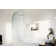 Maven 34 in. x 66.75 in. Frameless Arched Fluted Single Fixed Bath Panel