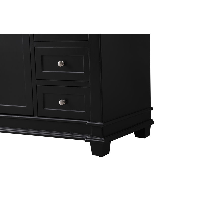 Lydie 60" Single Bathroom Vanity Set, Black