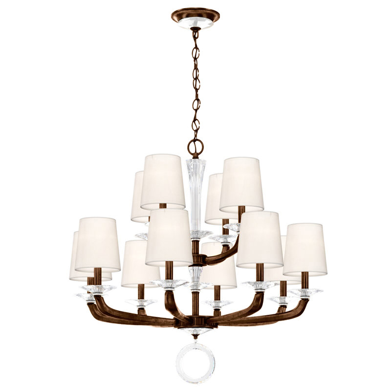 Emilea 12 - Light Chandelier, Heirloom Bronze