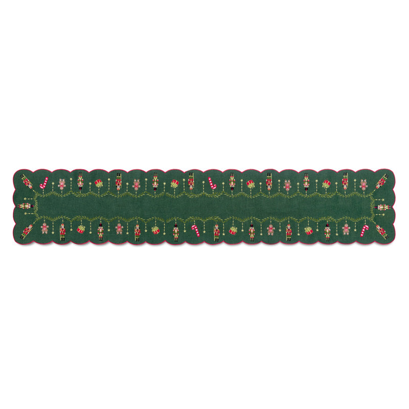 Villeroy & Boch Nutcracker Noel Embroidered Table Runner, Green - 14"W x 72"L