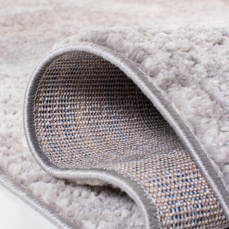 Tapis gris/ivoire, Carré 6 pi 7 po