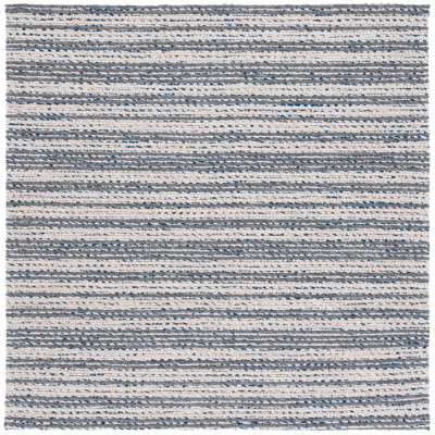 Aon Striped Handwoven Gray/Ivory Area Rug