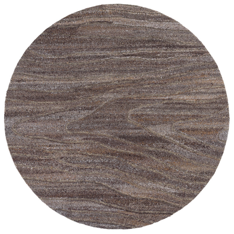 Harvest Hand Tufted Performance Solid Color Indoor Rug, Round 6'