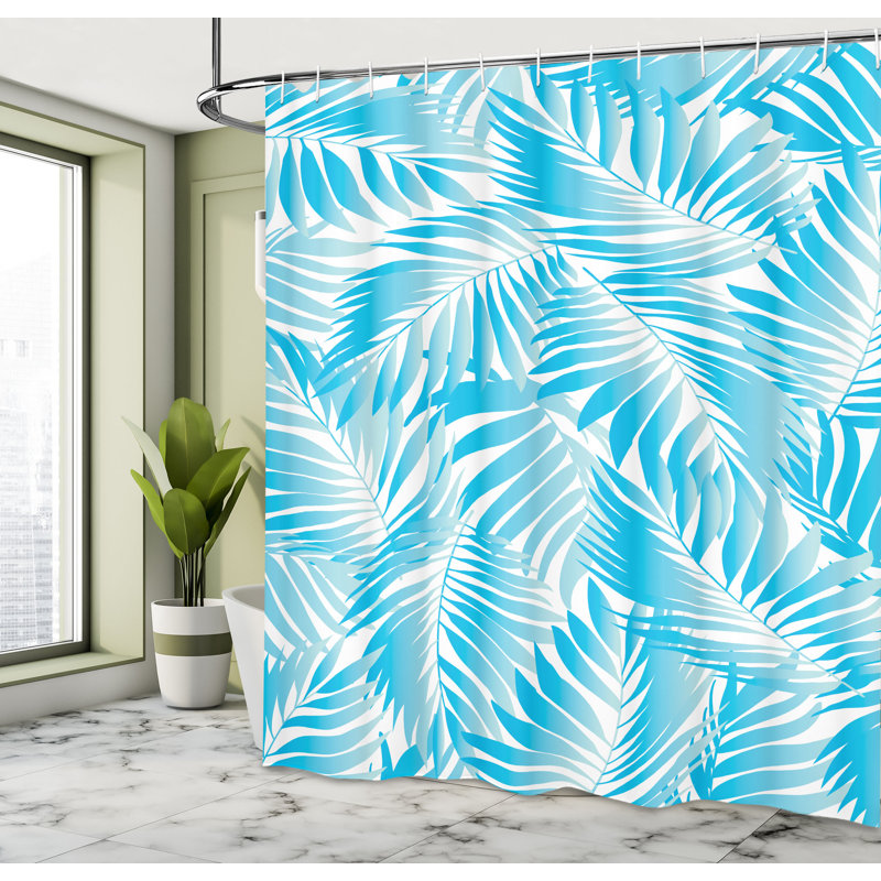 Shower Curtain with Hooks Included, 75" H x 69" W