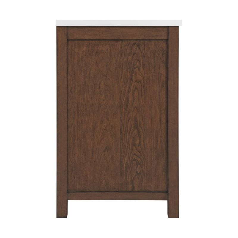 Through Lines 48" Single Bathroom Vanity, 8" Widespread, Brown