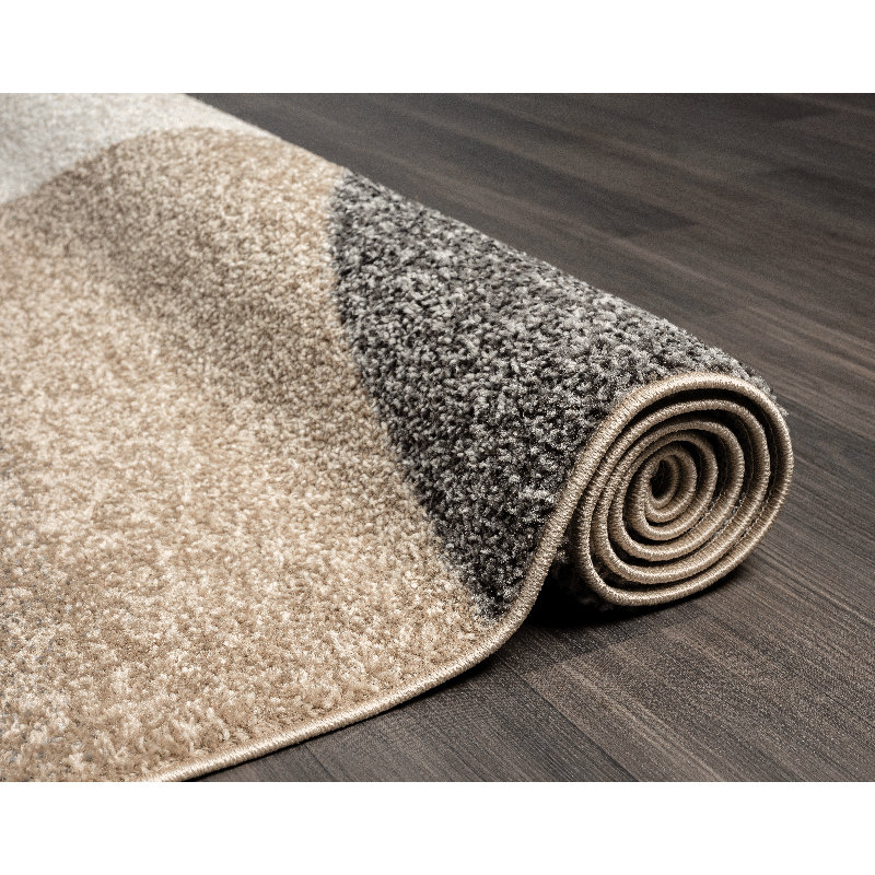 Cedor Geometric Print Area Rug, Beige, Rectangular 120 x 160cm