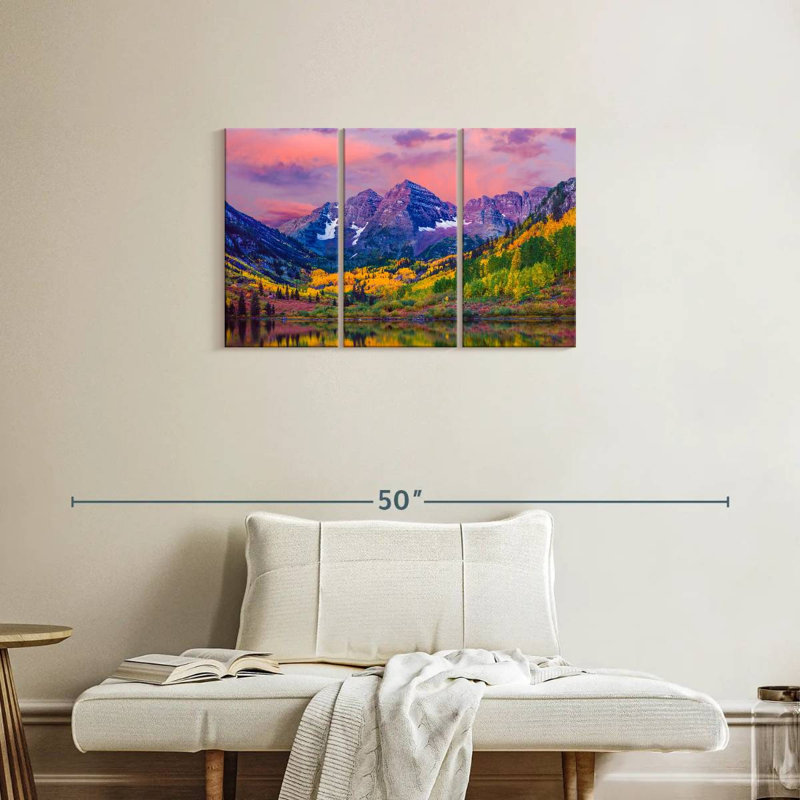 Alvord Picturesque Maroon Bells, 20" H x 33" W