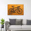 Reproduction d'art mural rétro industriel rustique avec bicyclette rustique-129715901