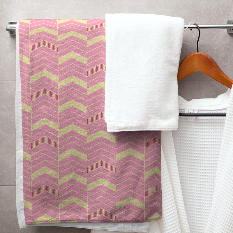 Stephenie Bath Towel, Pink/Yellow/Orange