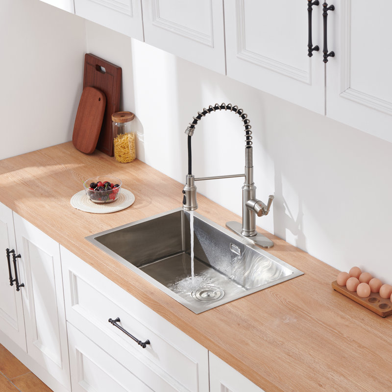 Mondawe Herathena Pull Down Touchless Kitchen Faucet, Brushed Nickel