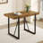 Rustic Industrial Rectangular Wood Dining Table For 4-6 Person, Thick Engineered Wood color Tabletop and Black Metal Legs,Desk For Kitchen Dining Living Room
