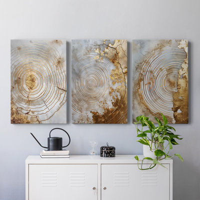 Abstract  Series  LVIII  -Premium Gallery Wrapped Canvas Set -Ready to Hang