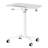 White Sit To Stand Mobile Laptop Computer Stand With Height Adjustable And Tiltable Tabletop