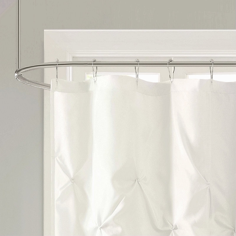 Rideau de douche capitonné semi-transparent (72 x 72 po) 1PCS, White