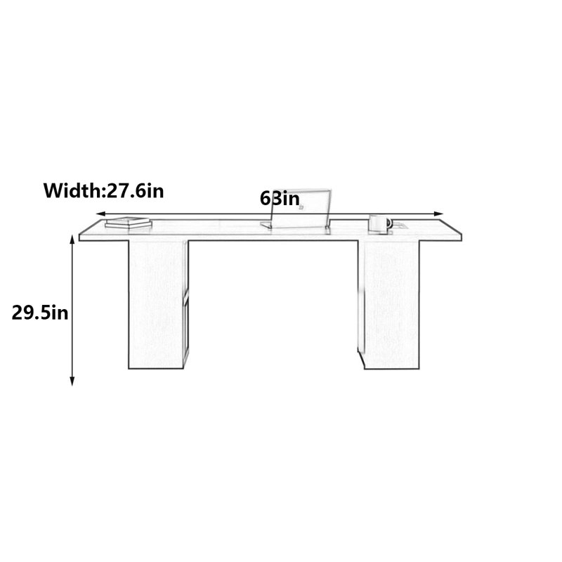 Burris, 29.5" H x 63" W x 27.6" D