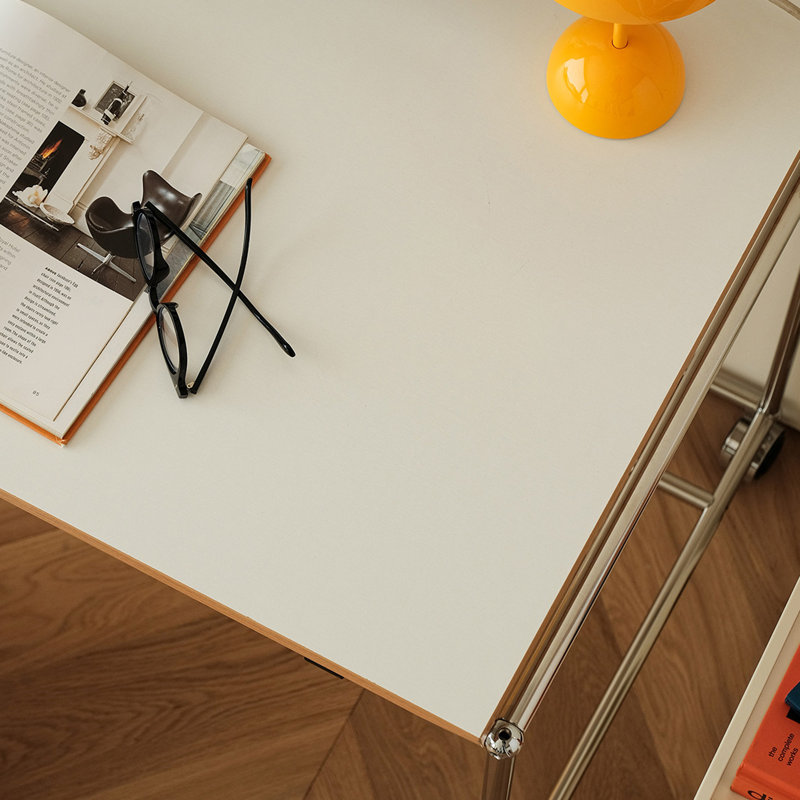 Bureau rectangulaire moderne et minimaliste mobile, 28.54" H x 39.37" W x 21.65" D