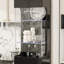 Vitrine moderne noire ultrabrillante avec éclairage DEL