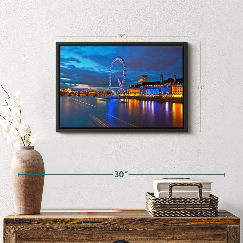 London London Millennium Wheel, reproduction sur toile, H 13 po x l 19 po