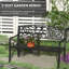 Garden Bench Loveseat With Cast Iron Decorative Welcome Vines