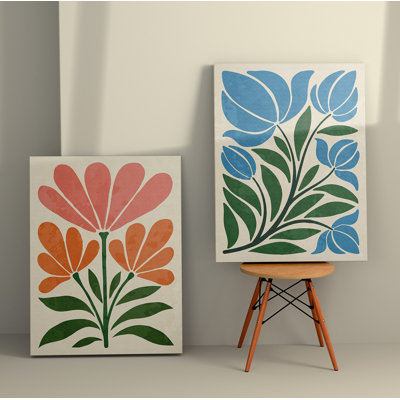 Peinture décorative sur toile (2 pièces)