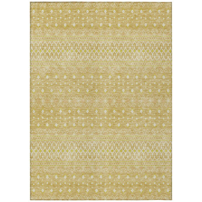 Tapis tribal lavable intérieur / extérieur ivoire et taupe 3 pi x 5 pi