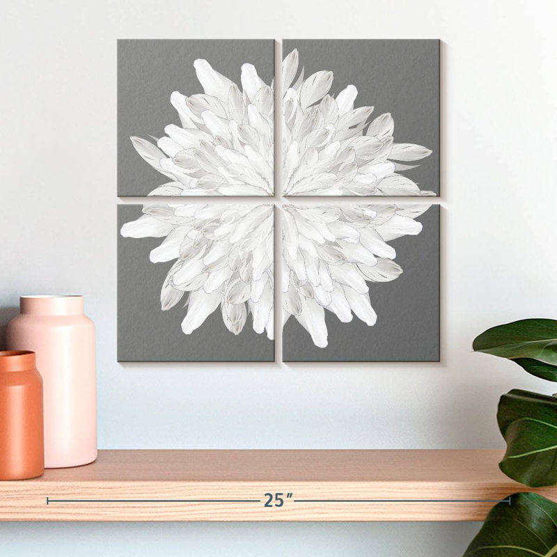 Plume blanche Kerner Florette, H 18 po x l 18 po