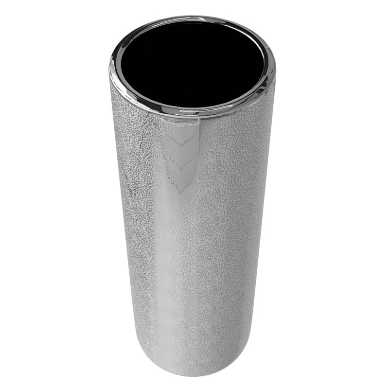 Vital Porcelain Freestanding Umbrella Stand, Silver Crackle
