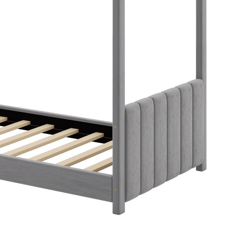 Lit en bois Velvet House, Lit simple