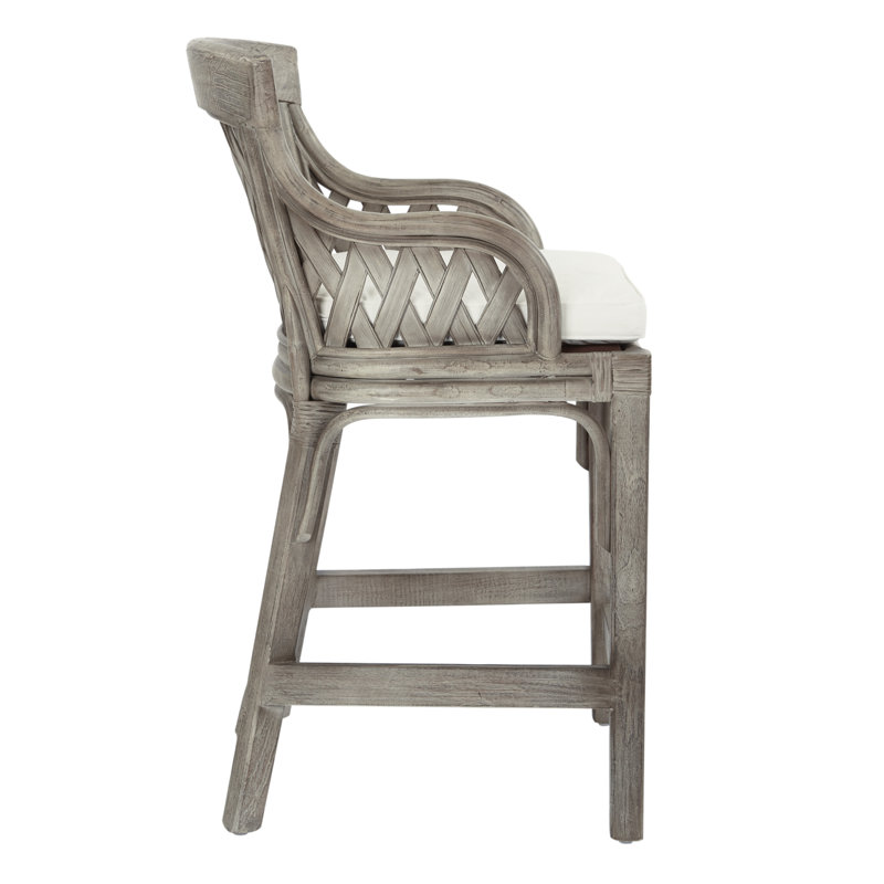 Jaramillo Upholstered Counter Stool, Antique Gray, Counter Stool (27" Seat Height)