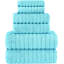 Ensemble de 6 serviettes de bain en velours côtelé de luxe Elegant Comfort-129191244