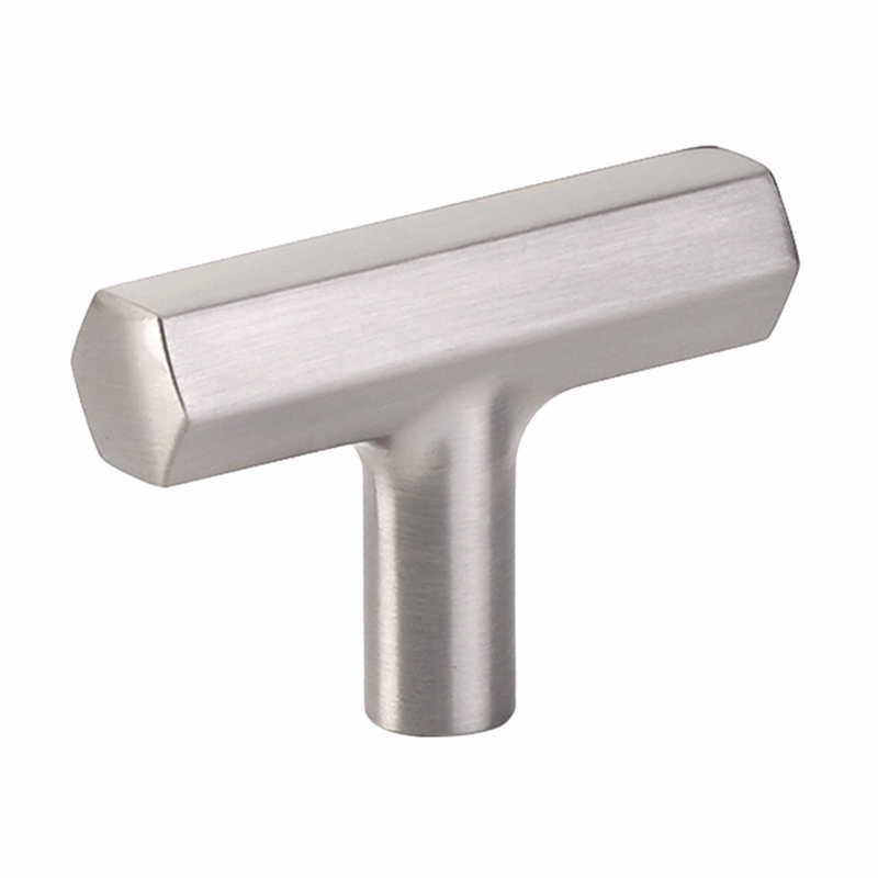 Mod Hex Bar Cabinet T-Knob, Satin Nickel