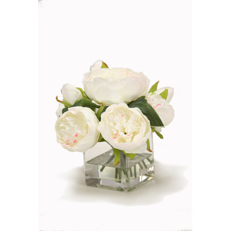 Polysilk Peony Arrangement in Vase