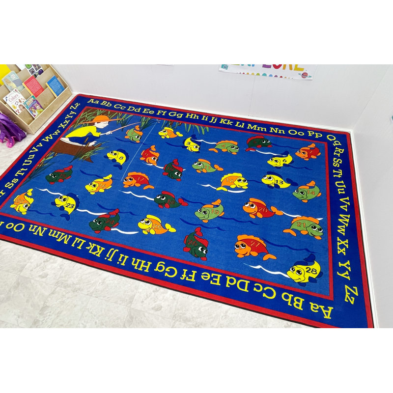 Tapis de salle de classe KidCarpet.com Lazy River, Rectangle 6 pi x 8 pi 6 po