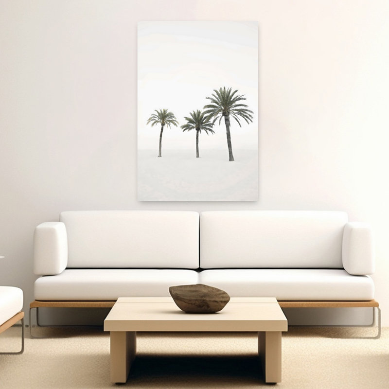 «Palms Abstract», art mural contemporain, H 60 po x l 40 po