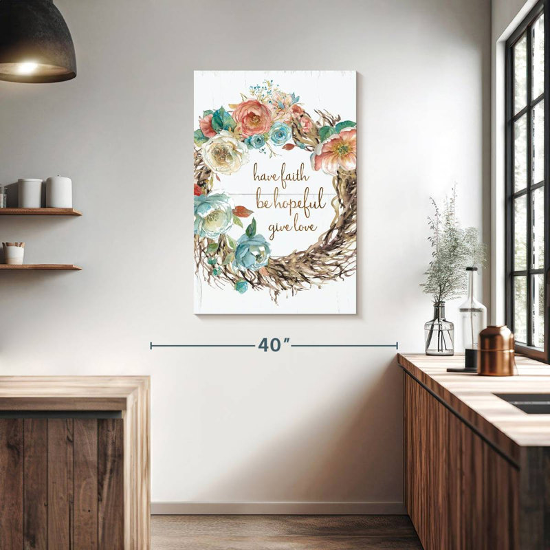 Have Faith Wreath, 39" H x 26" W