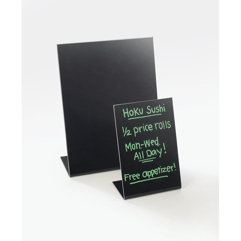Classic Black Write-On Easel, 7"H x 1"W x 5"D