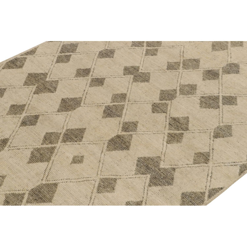Hand Knotted Wool Geometric Area Rug